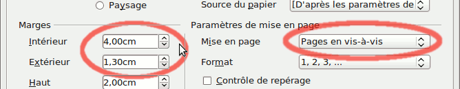 Mise en page en vis-à-vis