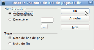 Numérotation automatique