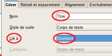 Le style Titre