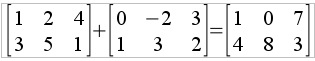 addition de matrices