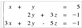 Système d'équations