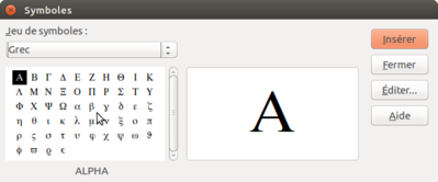 Lettres grecques et symboles